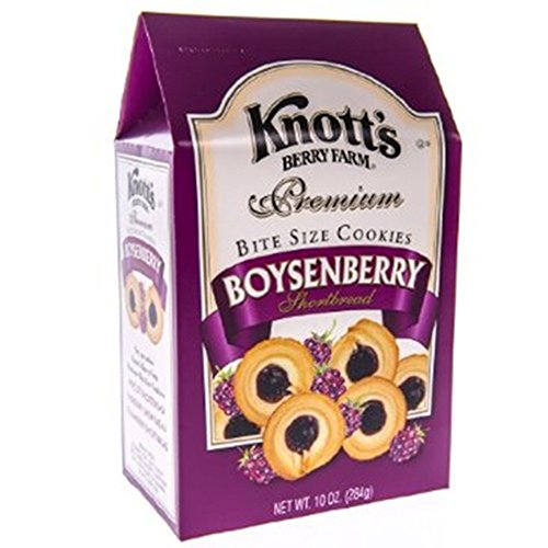 Image of Knott's Berry Farm Premium Bite Size Cookies, Boysenberry Shortbread, 10 Oz Box (Pack of 3)