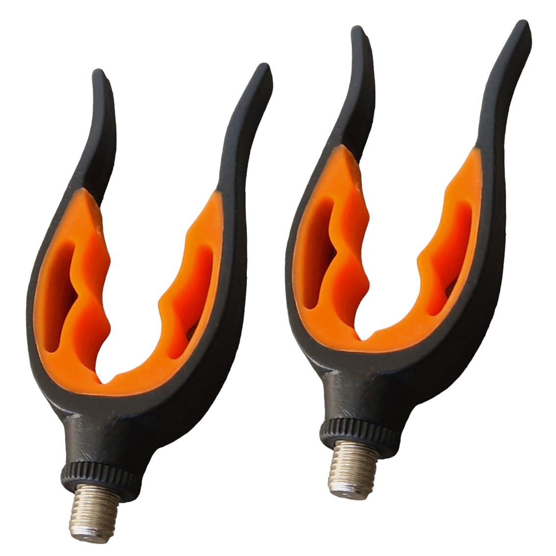 Tjr Tackle Orange 2 Rod Rest Heads Coarse Fishing Gripper Rear Heads