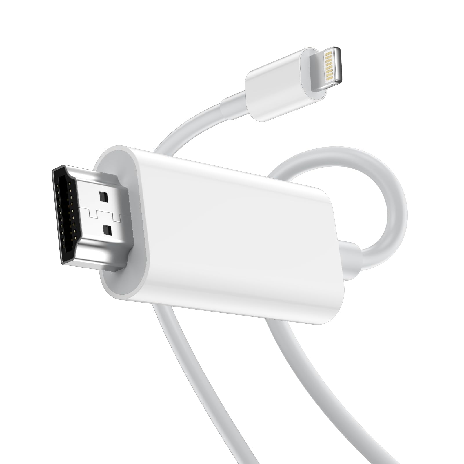 Apple MFi Certified Lightning to HDMI Adapter Cable 6.6ft, 1080P HD Digital AV Sync Screen Connector for iPhone 14 13 12 11 XS XR X 8 iPad iPod to TV, Projector, Monitor (No Power Required)
