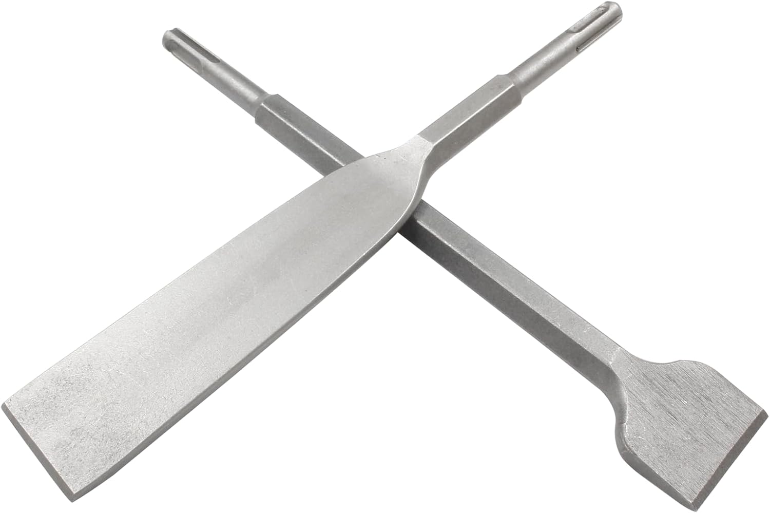 2Pcs SDS Plus Tile Chisel and Flat Chisel 1.57 Inch Wide for Concrete Masonry Stone, 10 Inch (250mm) Long