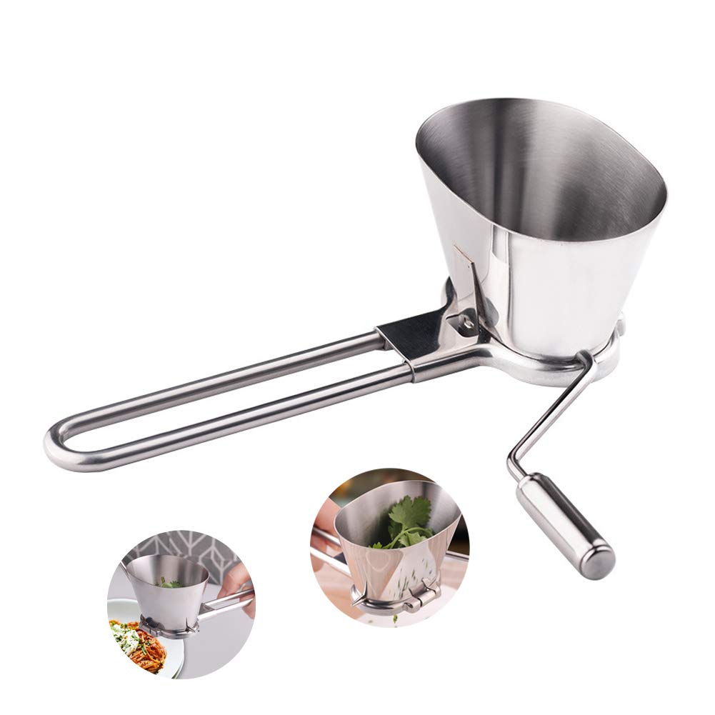 ROARINGWILD Coriander Chopper Stainless Steel Handhold Manual Herb Spice Mill Vegetable Choppers Grinding Kitchen Tools Cooking Utensils Kitchen Gadget