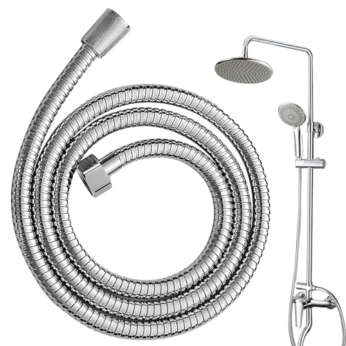 Shower Hose, Shower Hose 1.5m Shower Hose for Bath Tapes Shower Pipe Universal Shower Pipe Replaceable Stainless Steel Hose Interface Diameter 2cm Shower Attachment for Mixer Tape