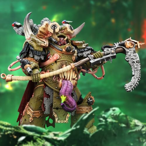 Image of JOYTOY Death Guard Warhammer 40k 1 /18 Action Figure Death Guard Deathshroud Terminator Champion Collectible Gifts,Toys for Kids 15+ and Adults 5.51-inch