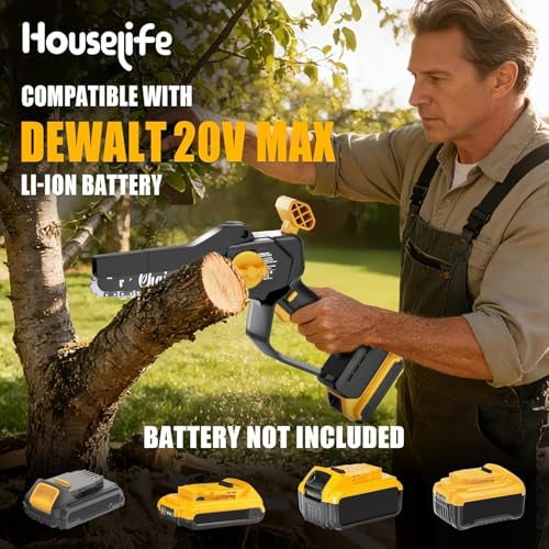 Image of Mini Chainsaw Compatible with DeWalt 20V MAX Battery