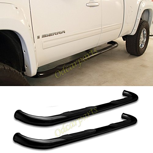 VioGi Fit 99-13 Silverado/Sierra 1500/2500/3500 EXT Extended Cab 3" Black C/S Side Step Rails Nerf Bar Running Boards