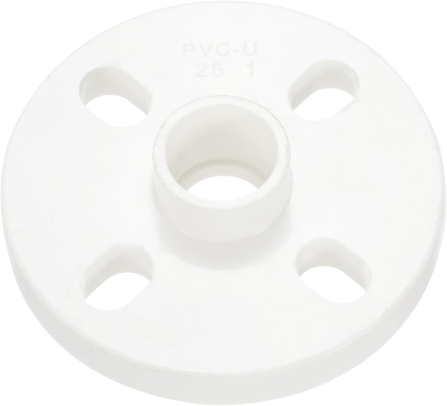 YOKIVE 2 Pcs PVC Pipe Fitting, Flange Socket Coupling Connector Pipe Connection, Great for Bathroom, Kitchen, Sink (White, 25-mm/1")