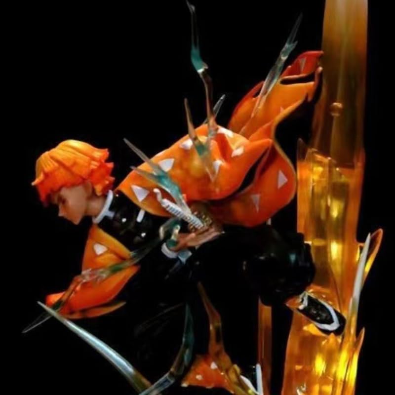 Figurine Zenitsu Agatsuma - Demon Slayer - 35 Cm PVC - Statue Anime Collection - Cadeau Fan