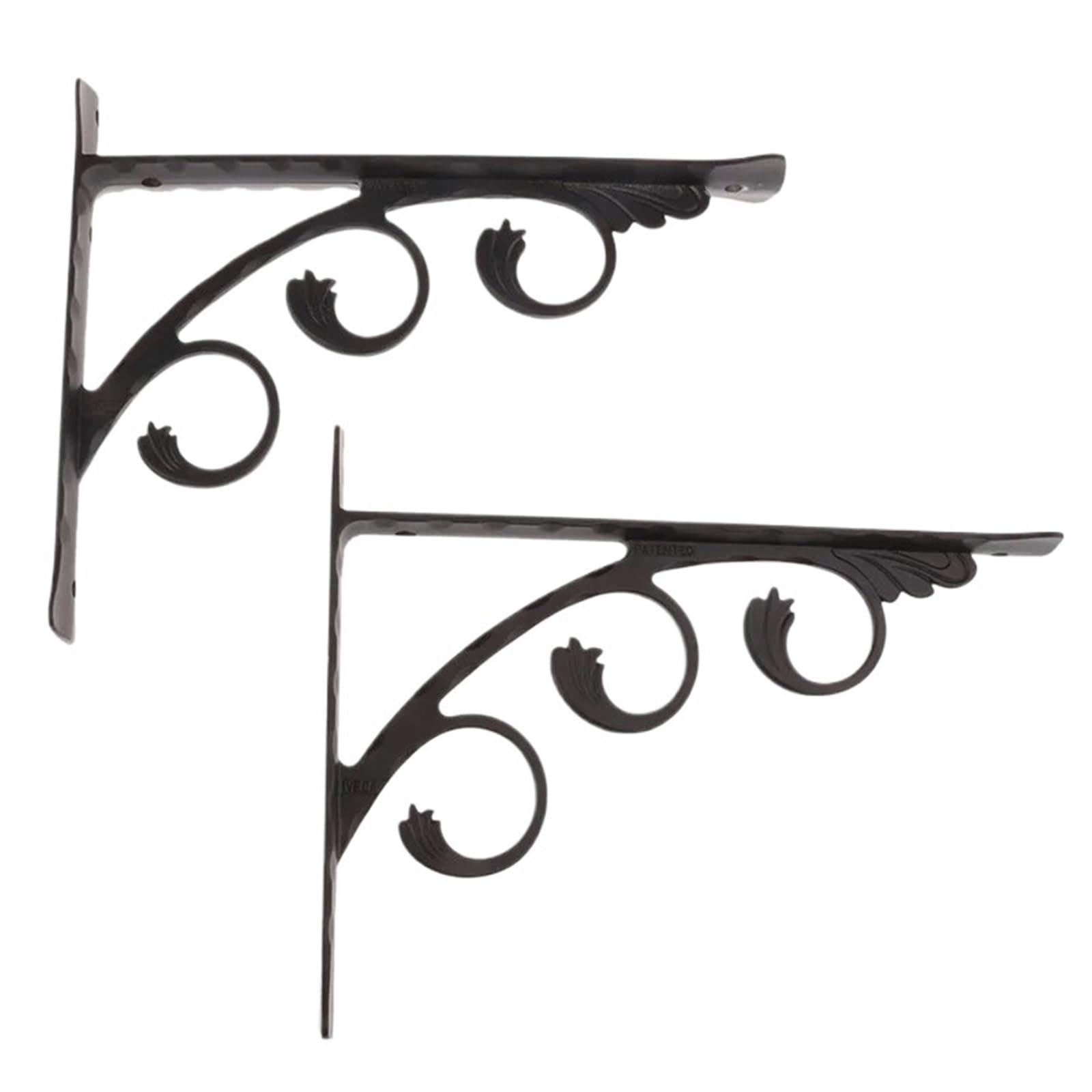 Soporte de estante aluminio en forma L, soporte esquina engrosado, ángulo recto for muebles básicos, 2 uds Para Montaje(Black-L-20x25cm)