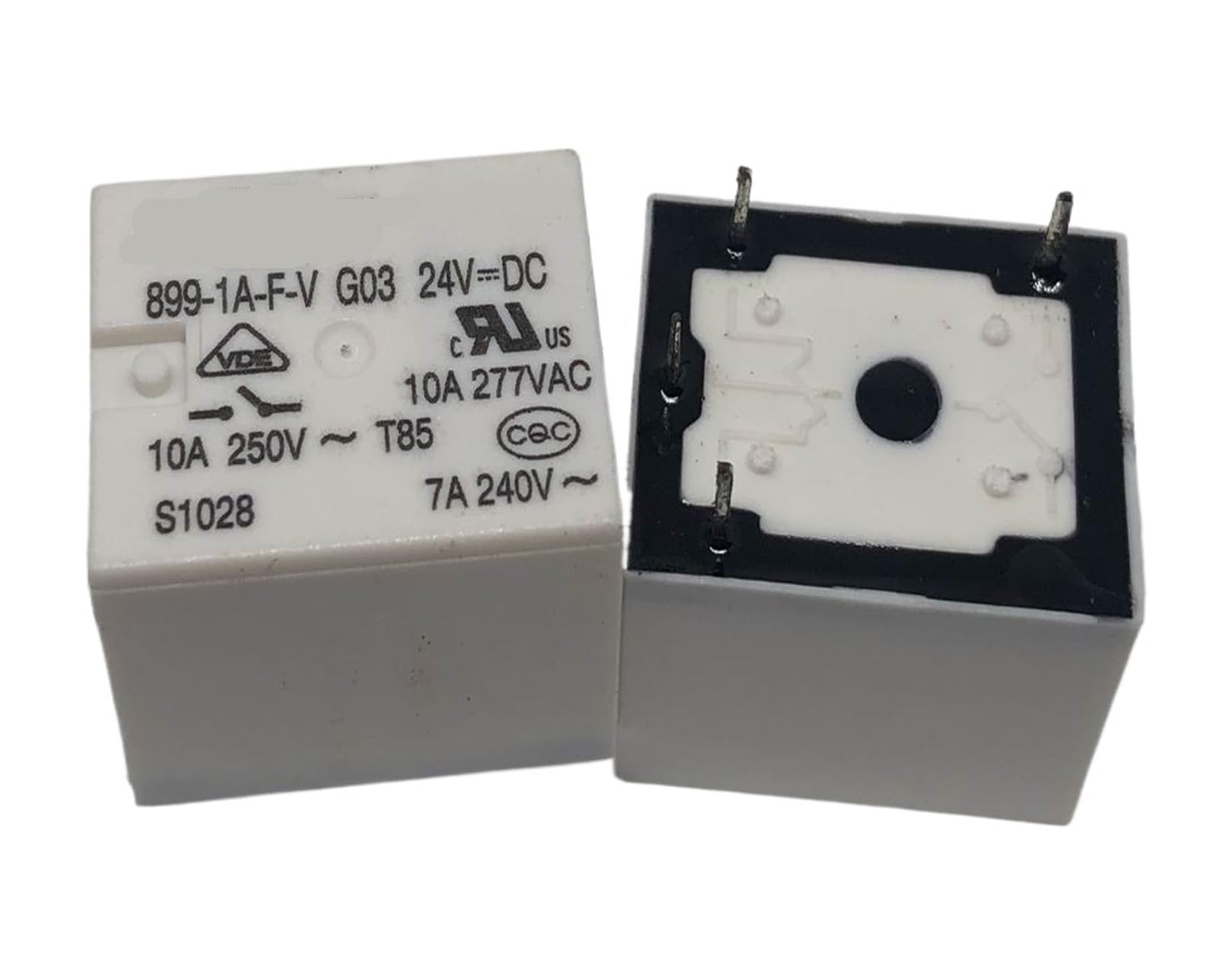 Relais 899-1A-F-V G03 24VDC inverseur 4 broches NISZA pour circuits imprimés