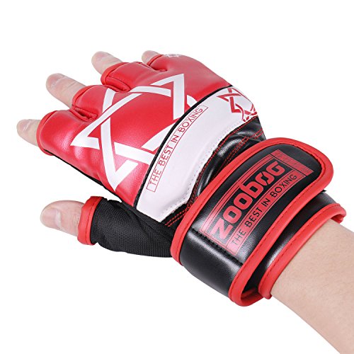 image for Flexzion MMA Grappling Gloves - Muay Thai Training Punching Bag Mitts 