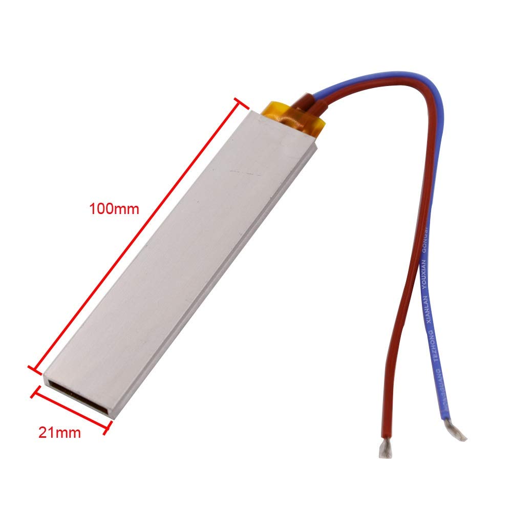 FMN-Box, 2 Stück, 100 x 21 x 5 mm, PTC-Heizelement 220 V, Heizkörperthermostat aus Aluminium, Keramik-Abdeckung (Farbe: 270 Grad, 150 W, Größe: 220 V)