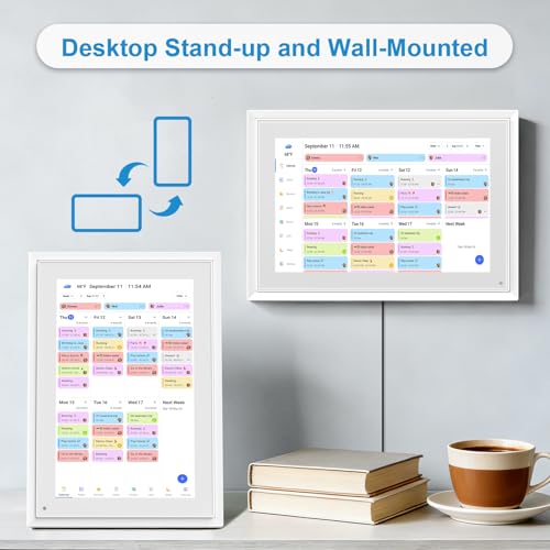 Image of 10.1 Inch Digital Calendar+Digital Picture Frame, 2026 Desk Calendar Smart WiFi Planner & Chore Chart, IPS HD Interactive Touchscreen Display Gifts for Women Men, Gifts for Mom Dad