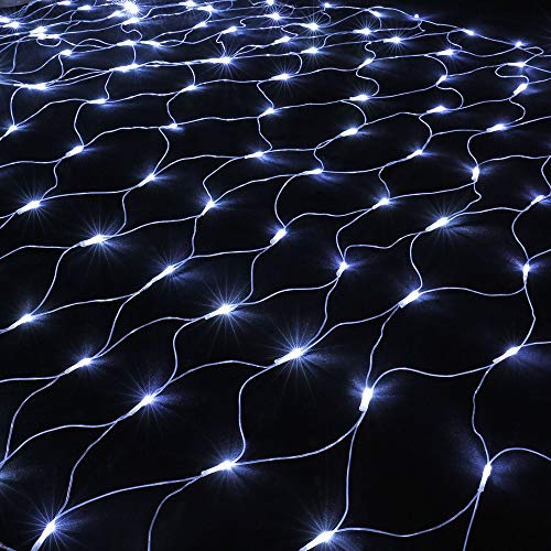 Joomer Christmas Net Lights - 2PACK 12FT x 5FT 360 LED Plug-in Mesh Lights, Waterproof with 8 Modes, Timer, Connectable for Bushes, Trees, Garden, Outdoor Christmas Decor (Clear Wire, White) by Joomer - Image 5