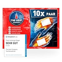 THE HEAT COMPANY Handwärmer - 10 Paar - EXTRA WARM - Taschenwärmer Wärmepads - Fingerwärmer: 12 Stunden warme Hände - luftaktiviert