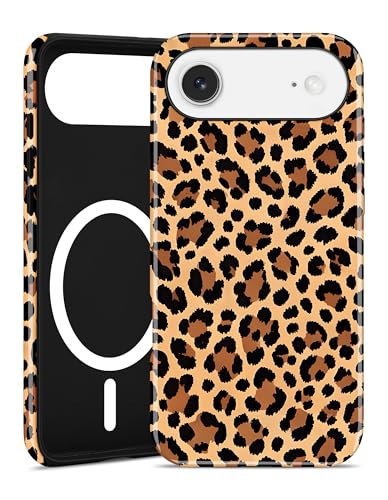 Aitipy Magnetic Cheetah Phone Case for iPhone Air, Compatible with MagSafe, Cute Aesthetic Brown Leopard Print Soft TPU and Hard PC Shockproof Protective Phone Cover for Women Girls