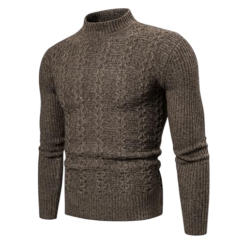 for Man Winter Fall Long Sleeve Crewneck Sweater Crochet Basic Outerwear Man 2025