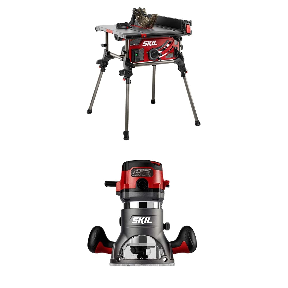 SKIL 15 Amp 10 Inch Portable Jobsite Table Saw with Folding Stand and