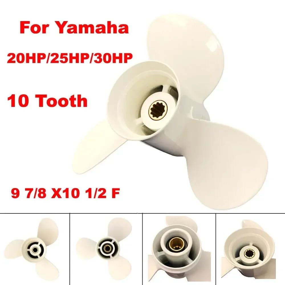 PEGGYLIN Elica Marina Saturn 9 7/8X10 1/2F Adatta for Motore fuoribordo Yamaha 20 CV 25 CV 30 CV 664-45945-00-El