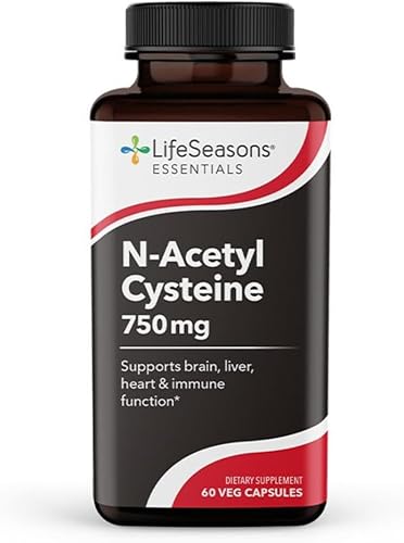 Life Seasons Essentials N-acetil cisteína (NAC) Apoya el cerebro, el hígado, el corazón y la función inmune Suplemento de desintoxicación Aumenta