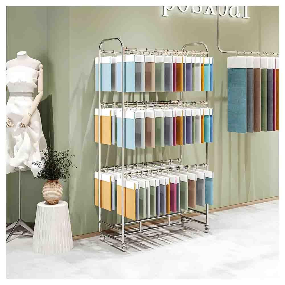 Generico Espositore per Tessuti per la casa, Organizer da Pavimento per Sciarpe, Biancheria Intima e Pantaloni, vetrina per Negozi al Dettaglio e Boutique, Versatile Porta Campioni per esposizioni