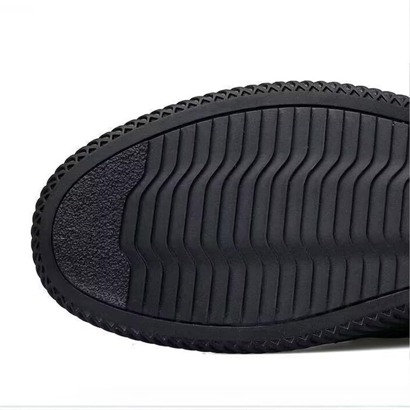 Men's Leather Slip-On Loafers, Casual Walking Shoes, Non-Slip Driving Moccasins, Black and Brown4