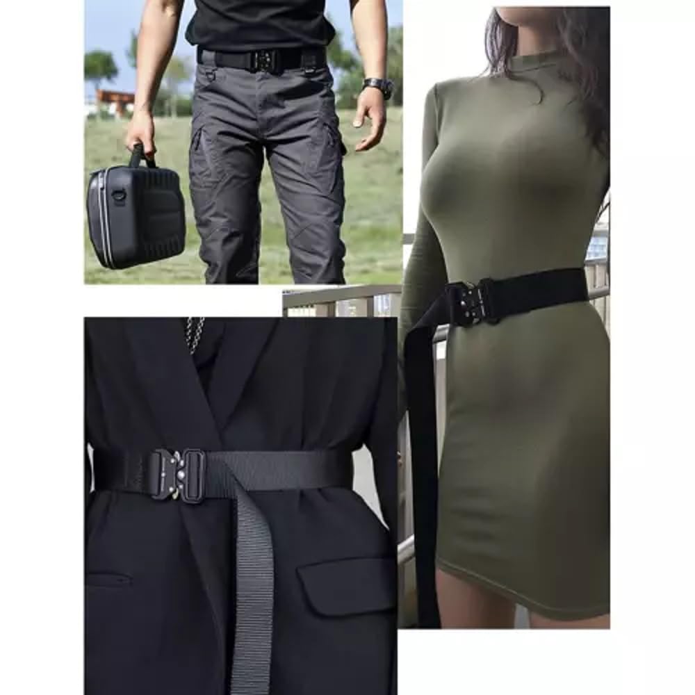 Pack Táctico X4 - Cinturón, Bolsa Riñonera, Linterna Pilas y Boligrafo Multifunción Táctico - Seguridad, Vigilancia, Airsoft, Trabajo, Caza, Kit Supervivencia - Policial, Militar, Profesional.