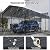 12x20 FT Metal Carport with Reinforced Base, Outdoor Heavy Duty Garage Car Shelter with Galvanized Steel Frame for Pickup, Boat, Car and Tractors, Party, Dark Gray