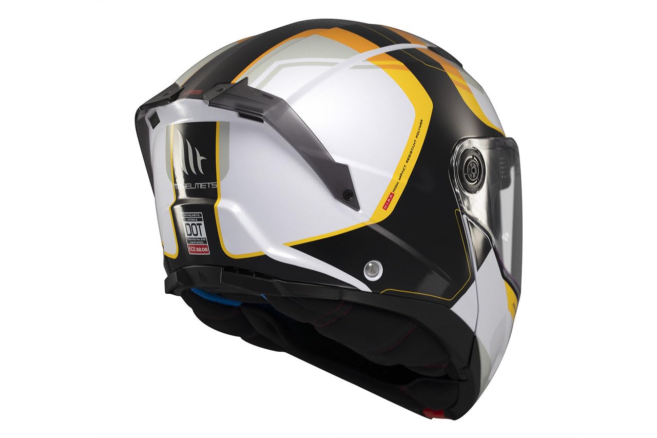 MT Helmets Atom 2 SV, Casco moto Modular Flip-Up, Visor Solar Retráctil, Interior Lavable, Preparado Intercomunicador UCS, Bloqueo frontal, Visor con posición Ventilación, Homologado ECE 22.06 & DOT