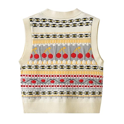 Boys Girls Sweater Vest Unisex Knit Button Cardigan for Little Big Boy Girls Childrens Kids2