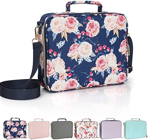 Bible Cover for Women, Bible Case Carrying Bookcase Church Bag Bible Protective Multi-Functional Bag with Handle and Zippered Pocket Adjustable Shoulder Strap, Perfect Gift for Women Girls Kids