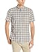 Nautica Men's Classic Fit Oyster Plaid Short Sleeve Shirt