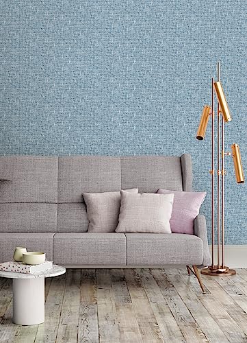 NuWallpaper Navy Poplin Texture Peel & Stick Wallpaper NU2918, 1, 52.1 x 548.6 cm - Image 3