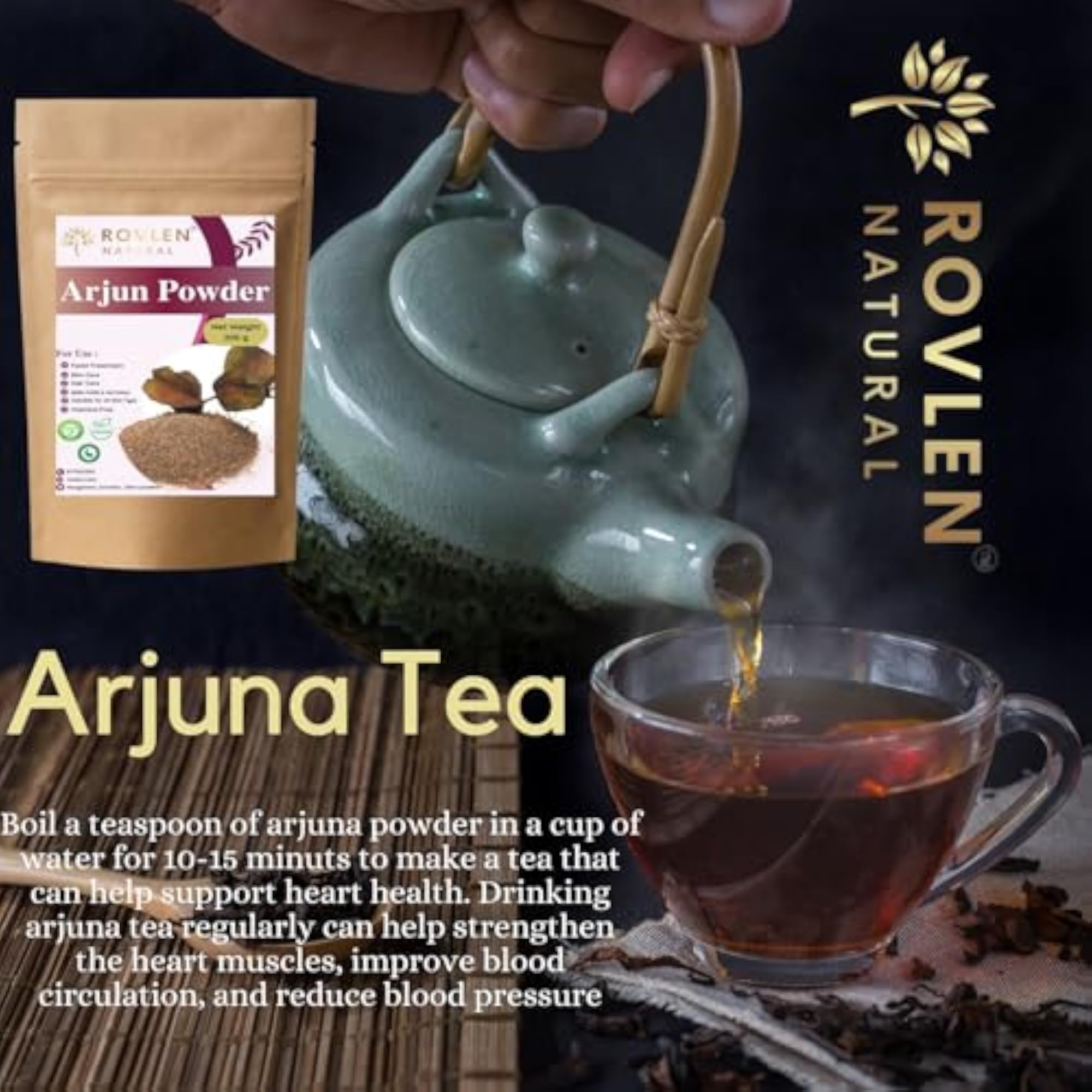 Rovlen Arjun Chaal Powder 100% Natural Herbal Supplement
