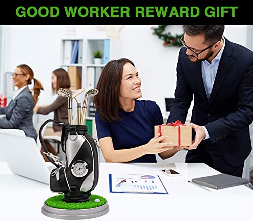 Cmood Golf Bag Pen Holder With Golf Pens Clock 3 Pieces Golf Club Pens Set, Mini Desktop Golf Bag Pen Holder For Golfer Fans Coworker Golf Souvenir Novelty Gifts Event Souvenir thumb #5