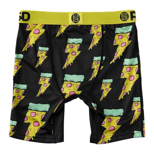Image of PSD Youth Boy's Underwear - Pizza Power Youth Boxer Briefs with Fun Print Designs - Comfortable Boxers for Boys, Medium