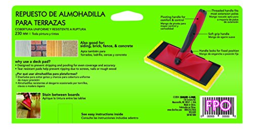 Shur-Line 2006127 3955109 Tear Resistant Deck Pad Refill, 9 In L X 4.9 In W, 9-Inch Stain #TOP3