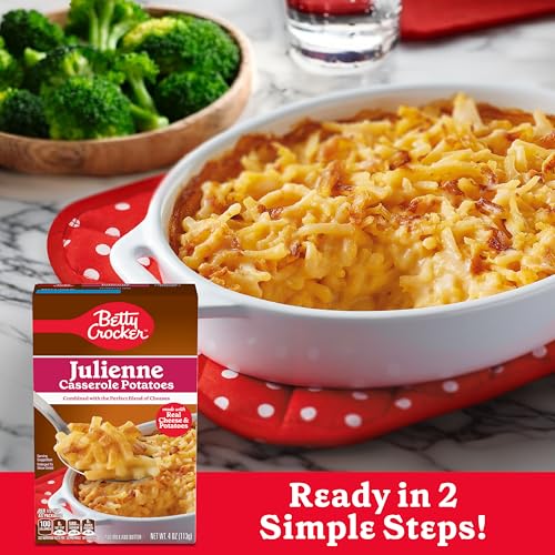 Image of Betty Crocker Julienne Casserole Potatoes, Made with Real Cheese, 4 oz Box (Pack of 12)
