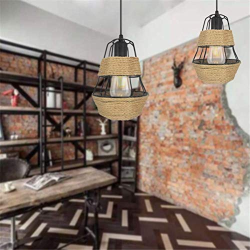 Lámpara de araña ajustable vintage de metal tipo jaula para iluminación de cocinas modernas 4