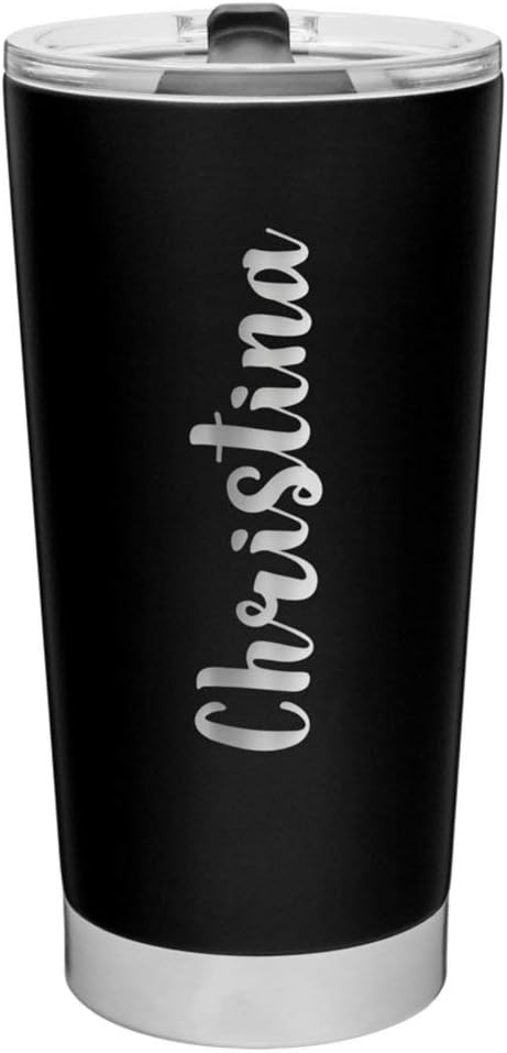 Baudville Personalized/Custom 20 oz. Stainless Steel Travel Coffee Mug - Staff Appreciation/Recognition Gift - Mint Green Tumbler with Swivel Lid