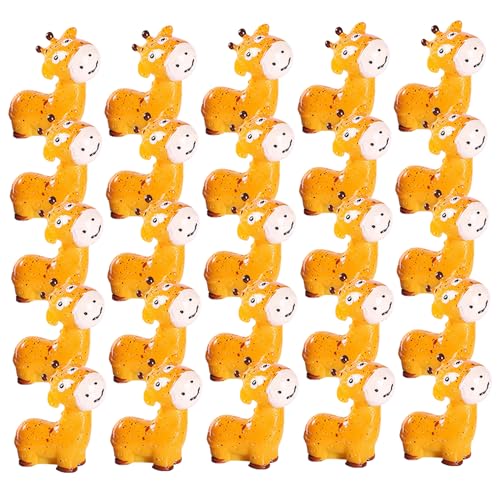 SMELEYOU Adornos De JardíN Al Aire Libre, PequeñOs Animales De Resina 25 Piezas De Jirafa Figurita De Agua De Aguafa De Agua Figuras Figuras De Mini Animales Divertidos para Esconderse, Estilo1