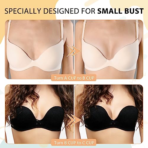 Nimiah Super Push-up Bra Insert Pads Breast Enhancer Inserts Add 2 Cup Size for Small Chest | Sew in Bra Cups for Wedding Dresses Swimsuits