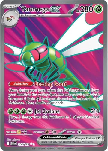 Pokemon - Yanmega ex 206/182 – Destined Rivals – Full Art – Ultra Rare – Foil Pokemon Card