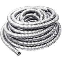 25 ft 3/4 Inch Reduced Wall Flexible Metal Conduit, Low Voltage,Galvanized Steel Outdoor Electrical Conduit for Greenfield Wiring, Cable Management