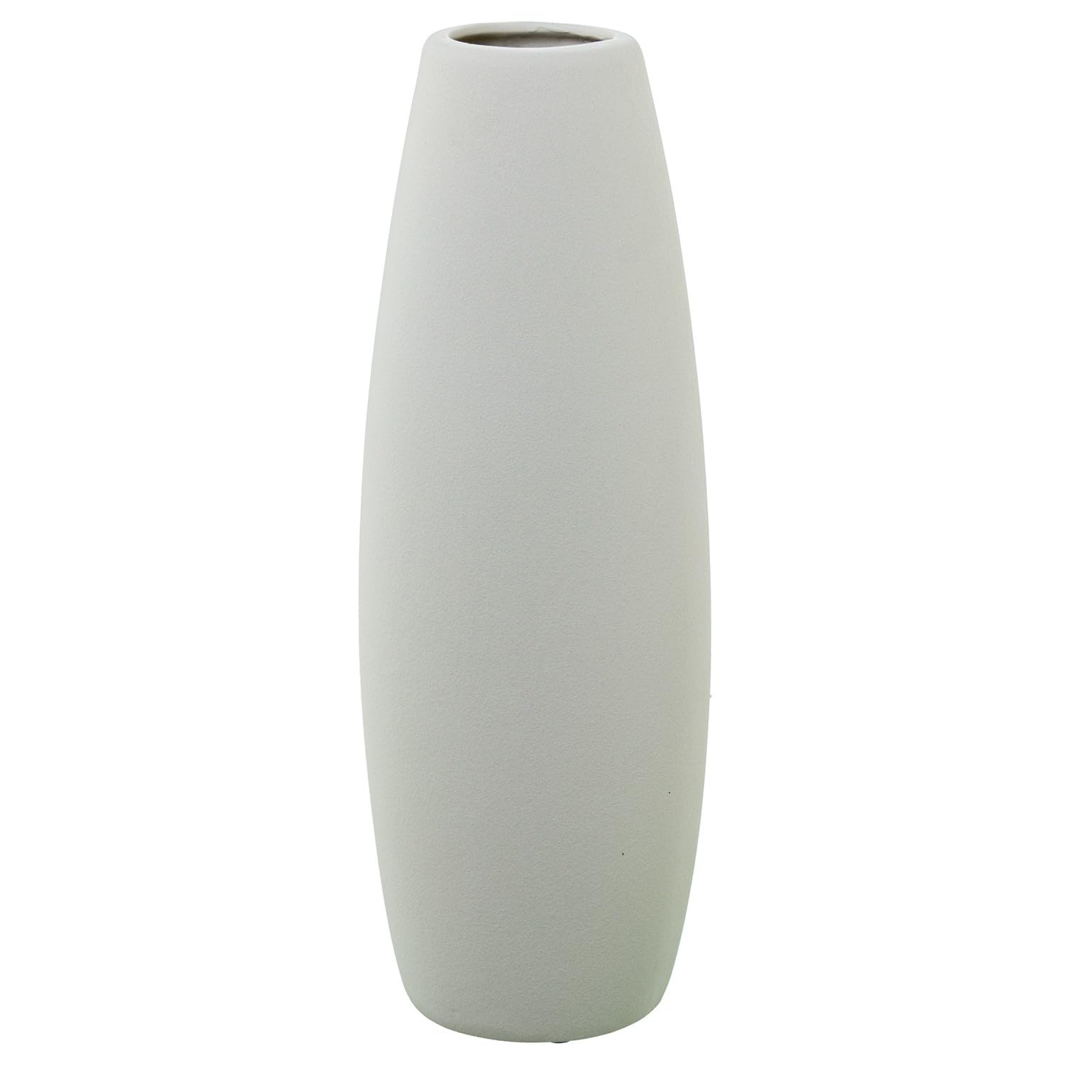 Vase en céramique d'art crème texturé haute qualité de 37 cm