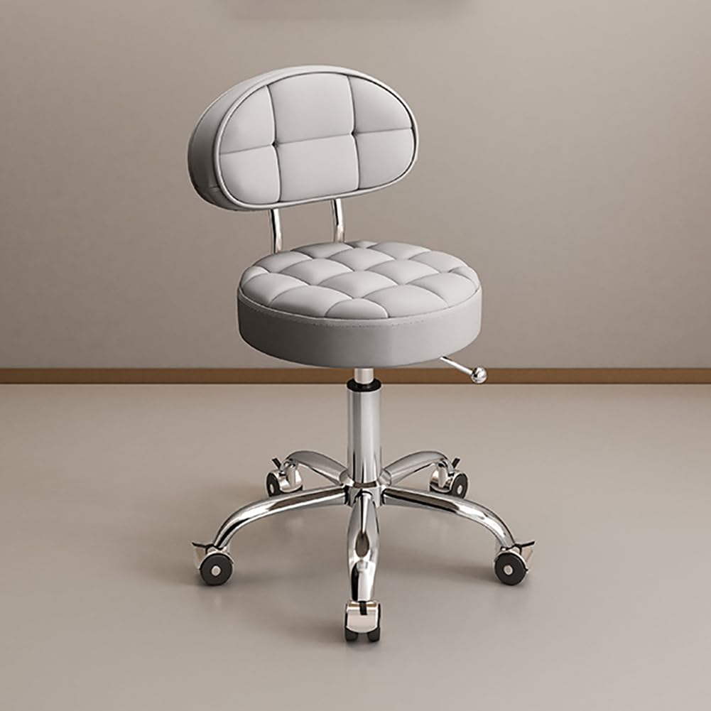 QUSYZD Hairdressing and Beauty Salon Equipment, Salon Chair 360° Rotation, 10 CM Height Adjustable, Hydraulic Barber Chair, Hairdresser Multifunctional Barber Chair, Hair Styling,Grey