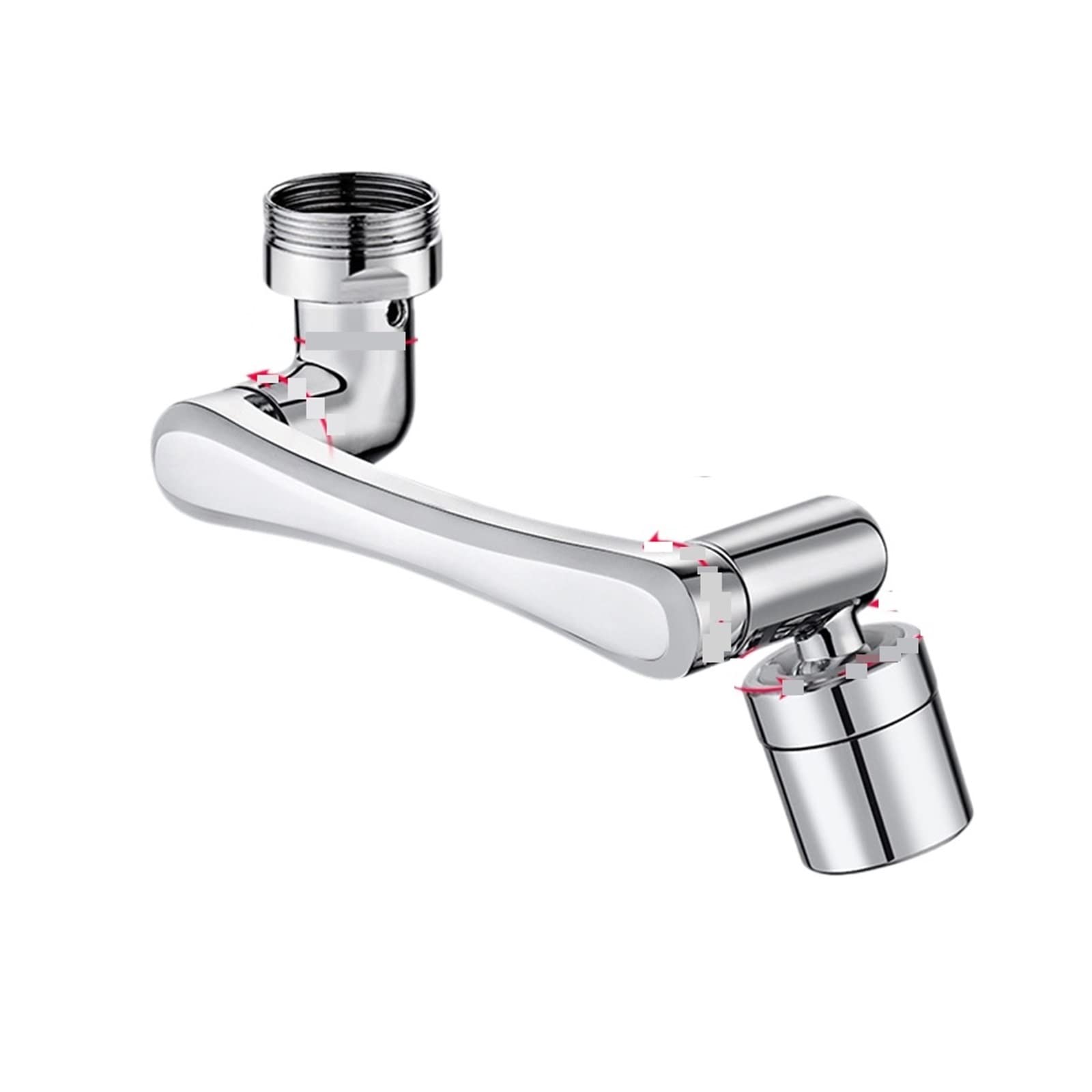 Metallo Rame 1440 ° Rotazione Rubinetto Aeratore Prolunga Girevole Braccio robotico Rubinetti Ugello Cucina Risparmio idrico Spruzzatore Ben Fatto(1440 Dual-mode Set 3)