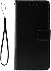 Capa para ASUS Asus Zenfone 6 ZS630KL,Caso de telefone Flip magnético,Design de carteira de couro PU com slots de cartão -Black