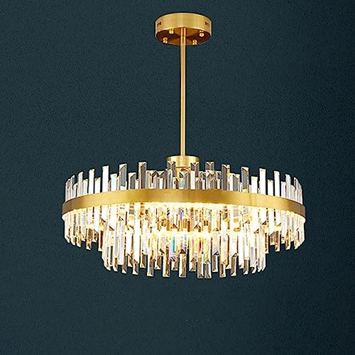Lustre en cristal de luxe design scandinave moderne ovale 80cm
