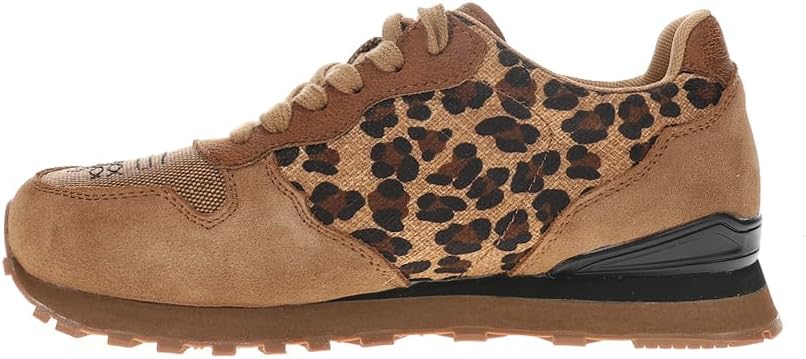 ROPER Womens Giddyup Jogger Leopard Lace Up Sneakers Shoes Casual - Brown