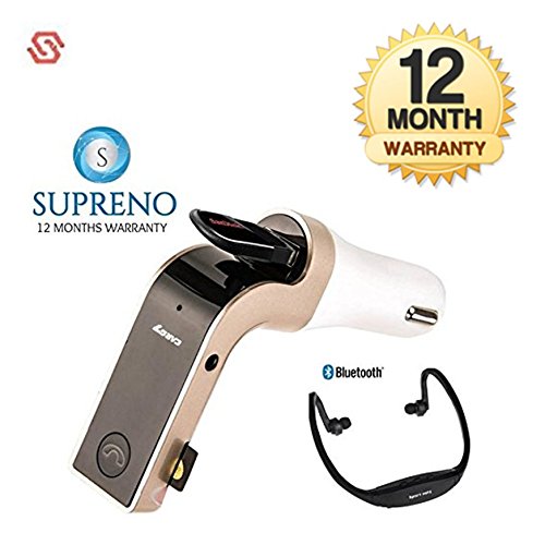 supreno™ Carg7 2.5A Q with Turbo Charging LCD Bluetooth Car Charger Fm